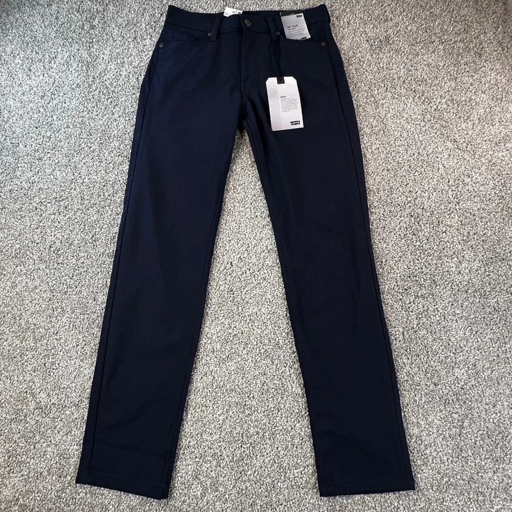 Levis 511 Slim Tech Pants Mens 29x32 Navy Blue High Stretch Performance NEW